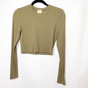 Torn by Ronny Kobo Long Sleeve Crop Top Medium